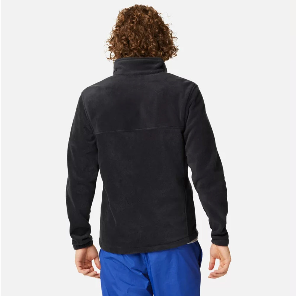 1476671 chandail en laine polaire columbia avec zip pleine longueur à l'avant et logo columbia au niveau du coeur