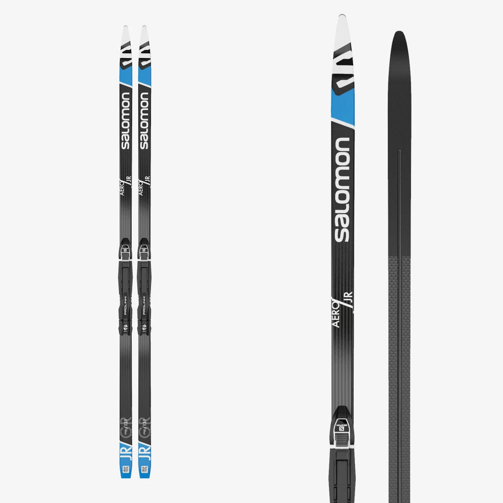 Salomon Ski de fond Classique Aero Grip Junior avec Fixations Prolink – renosport